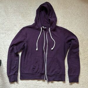 Dark purple zip-up sweater